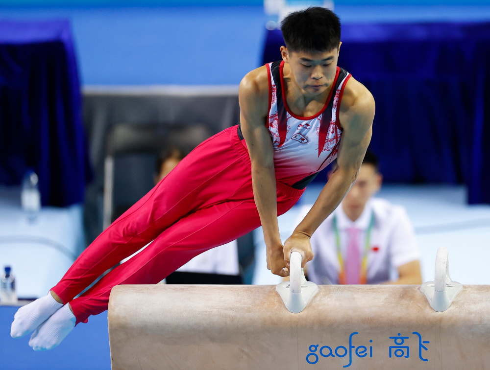 巴西体操选手在鞍马比赛中表现出色 巴西体操选手在鞍马比赛中表现出色