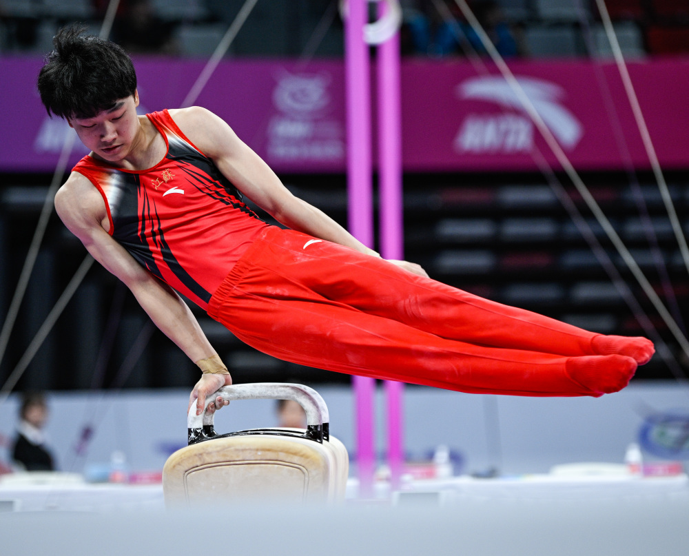 巴西体操选手在鞍马比赛中表现出色 巴西体操选手在鞍马比赛中表现出色